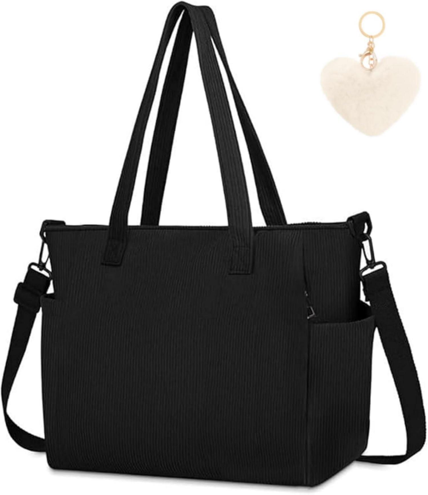 Damen Kord Handtasche Tote Bag Umhängetasche Shopper Beutel