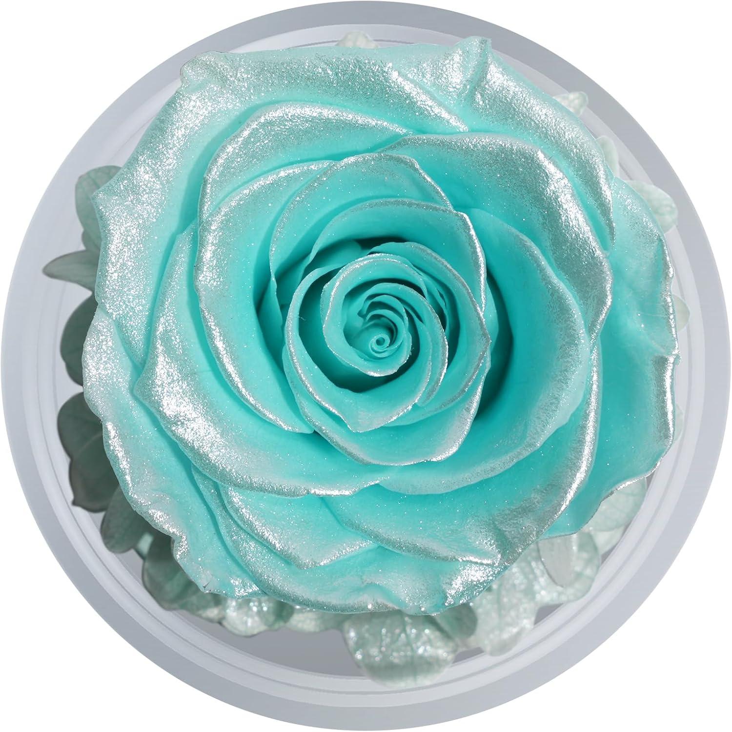 Ewige Rose Engel Glasdom Geschenkbox Rose Handgemacht Holzsockel