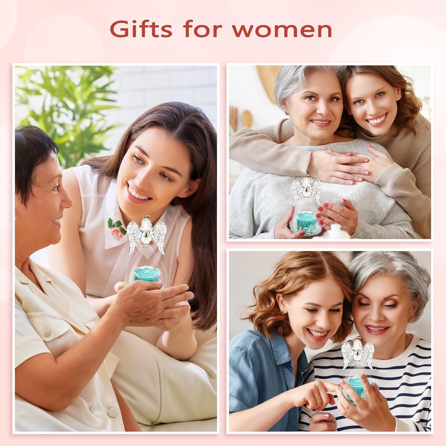 Ewige Rose Engel Glasfigur Weihnachten Valentinstag Geburtstag Mama
