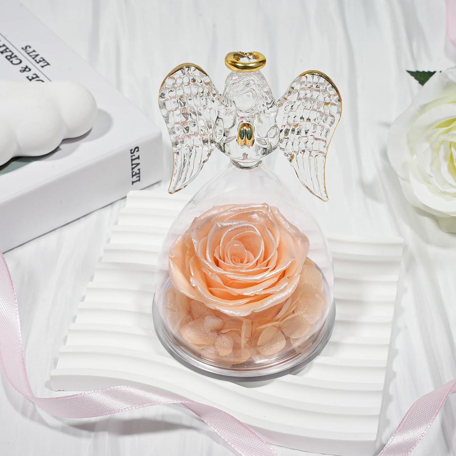 Sunia Ewige Rose Engel Glas Geschenkbox Weihnachten Valentinstag