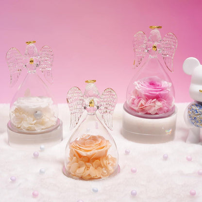 Ewige Rose Engel Glaskuppel Geschenkbox für Frauen Weihnachten