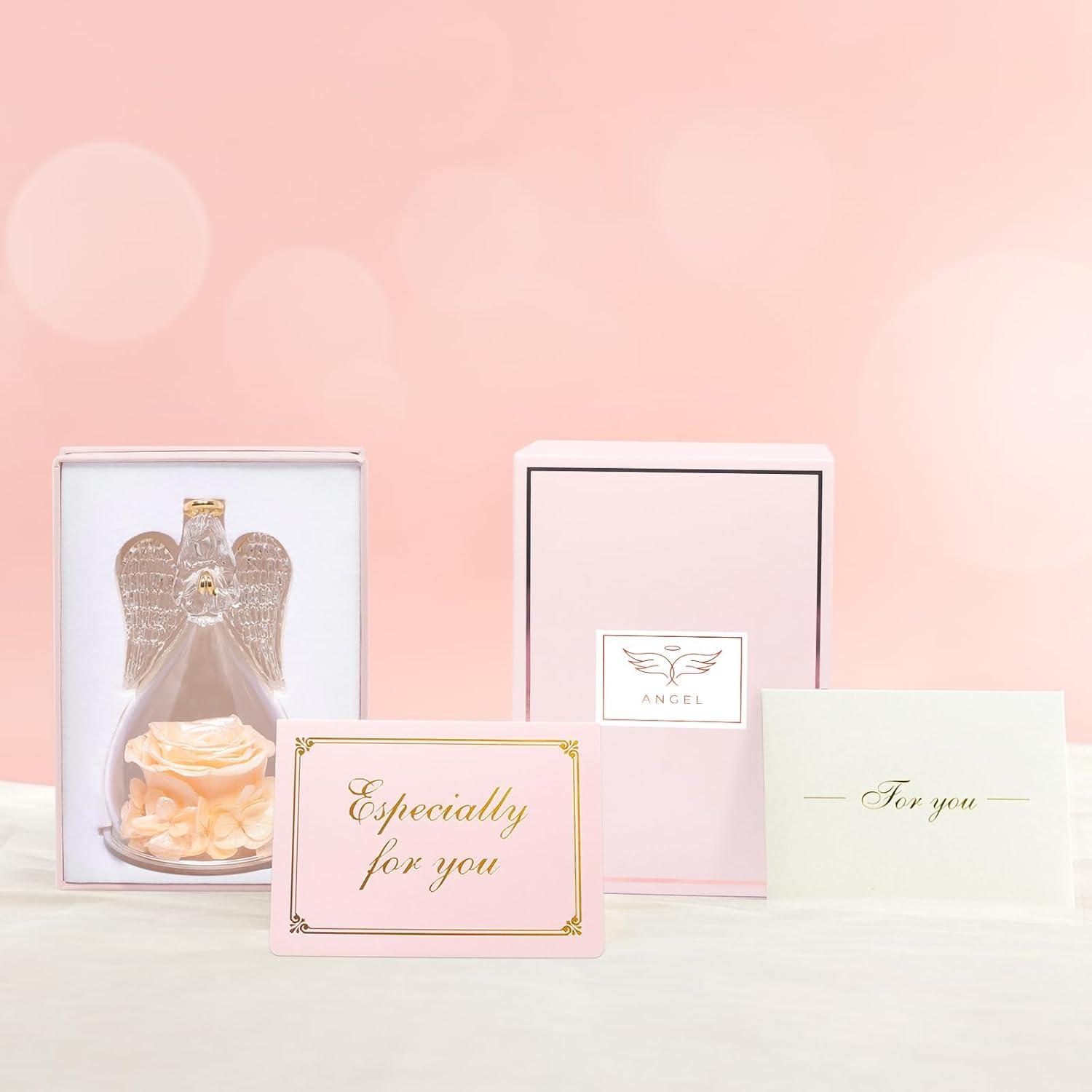 Ewige Rose Engel Geschenkset für Frauen Weihnachten Valentinstag