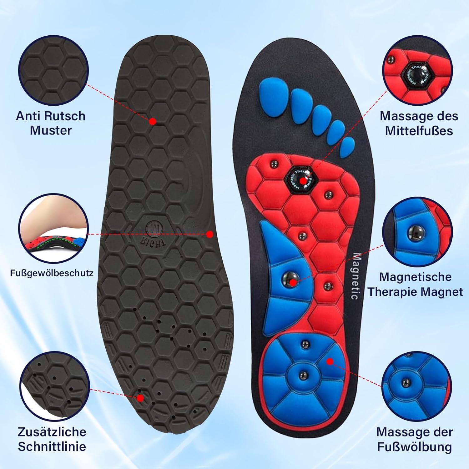 Magnetische Einlegesohlen Massage Akupunktur Schuheinlagen
