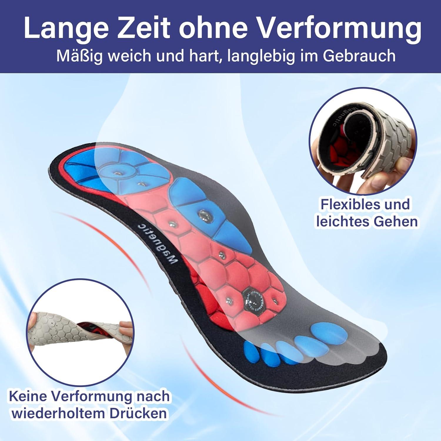 Magnetische Einlegesohlen Massage Akupunktur Schuheinlagen Orthopädisch