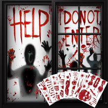 Halloween Fensterbilder Aufkleber Blutige Handabdrücke