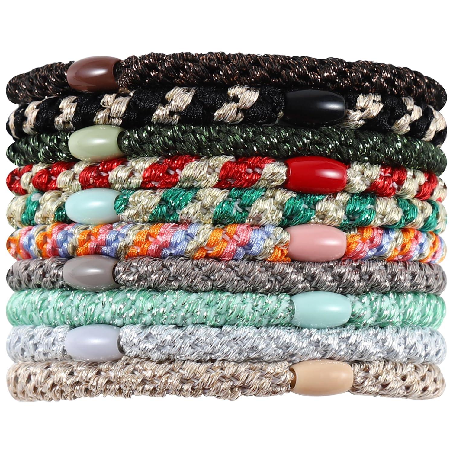 10er Set Bunte Haargummis für Mädchen und Damen - Verschiedene