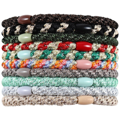 10er Set Bunte Haargummis für Mädchen und Damen - Verschiedene