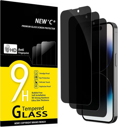 Sichtschutz Panzer Schutzglas für iPhone 14 Pro 6,1 Zoll 9H Härte 3er