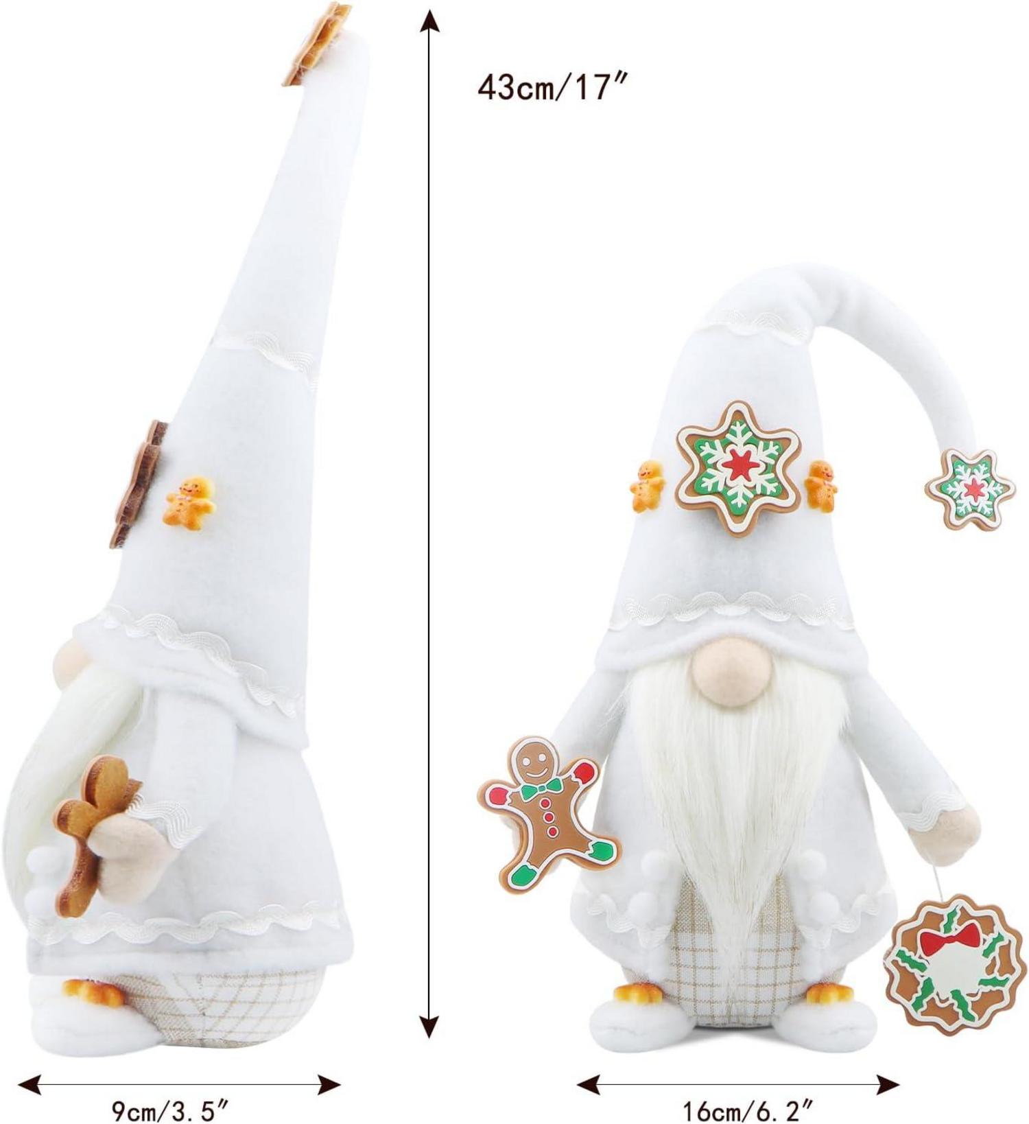 Weihnachtswichtel Figur Weiß Deko Skandinavisch