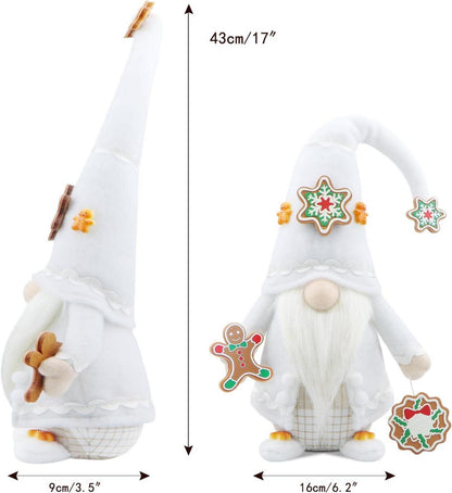 Weihnachtswichtel Figur Weiß Deko Skandinavisch