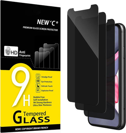 Sichtschutz Panzer Schutz Glas iPhone 11 XR 3 Stück 9H Härte