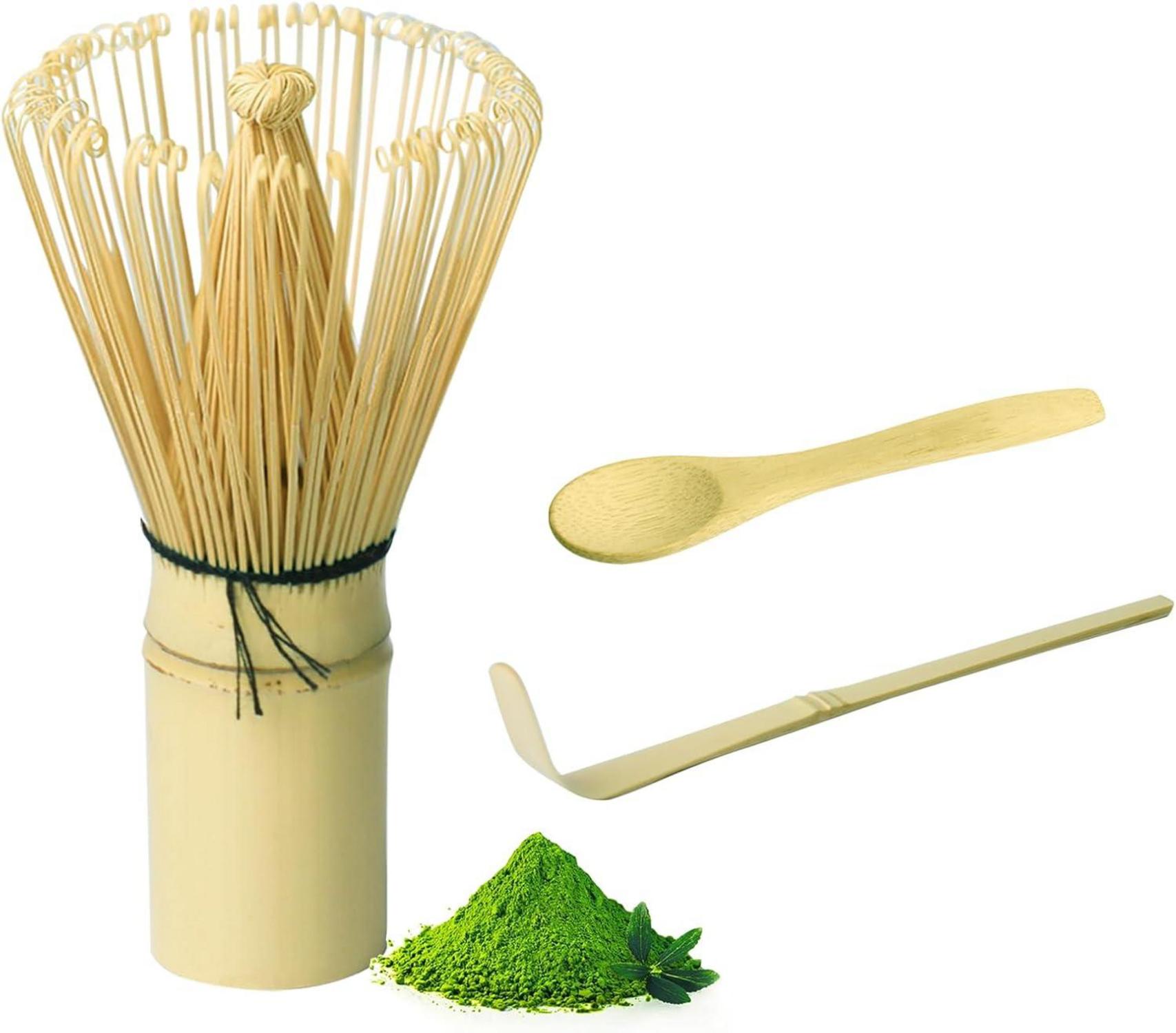 Matcha Besen und Löffel Set, Bamboo Whisk Tea Accessories