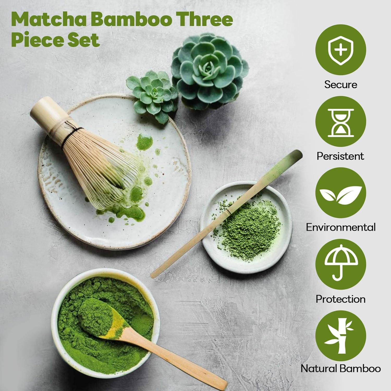Matcha Besen und Löffel Set, Bamboo Whisk Tea Accessories