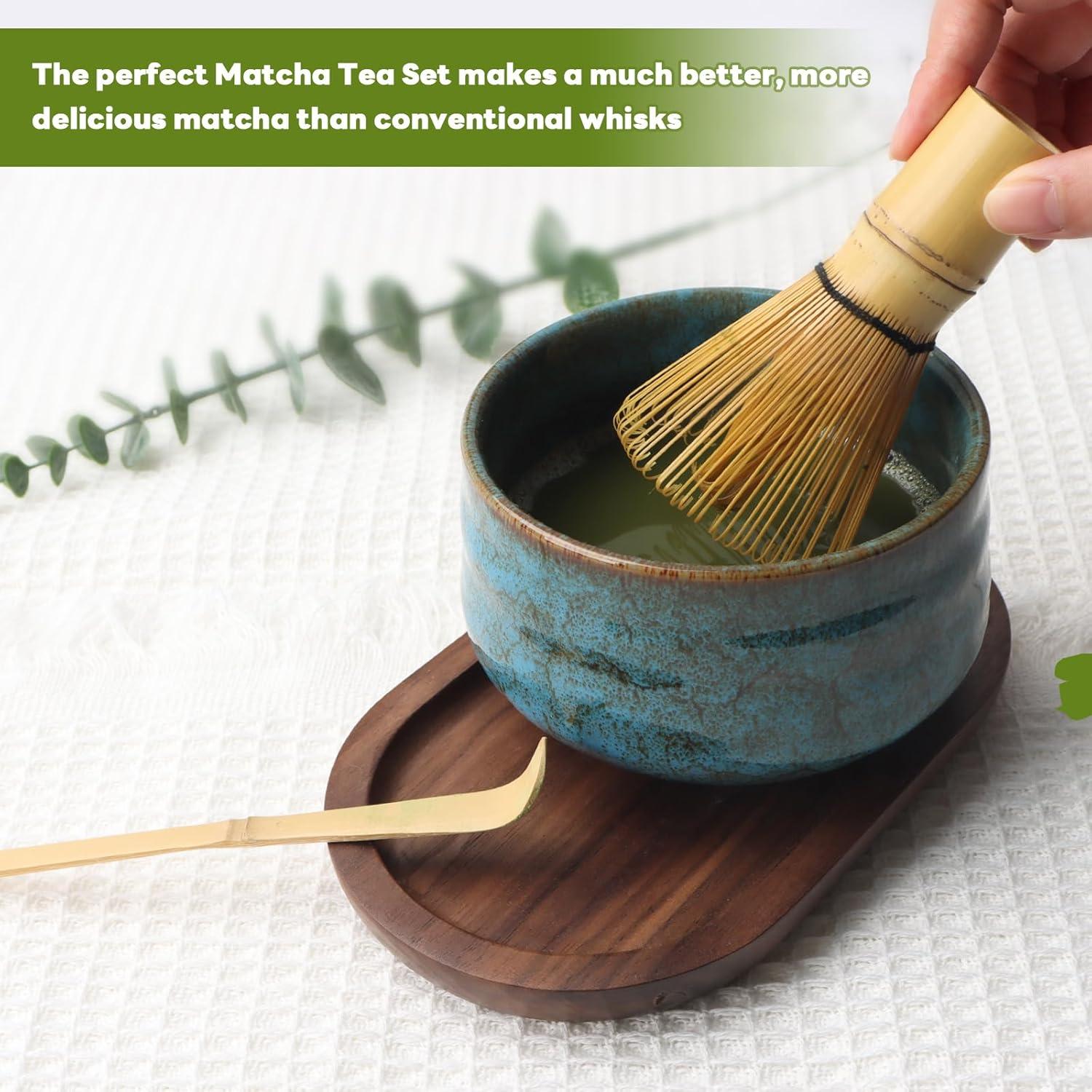 Matcha Besen & Löffel 3er Set Bambus Zubehör Matcha Tee Whisk Bamboo Schaufel Löffel
