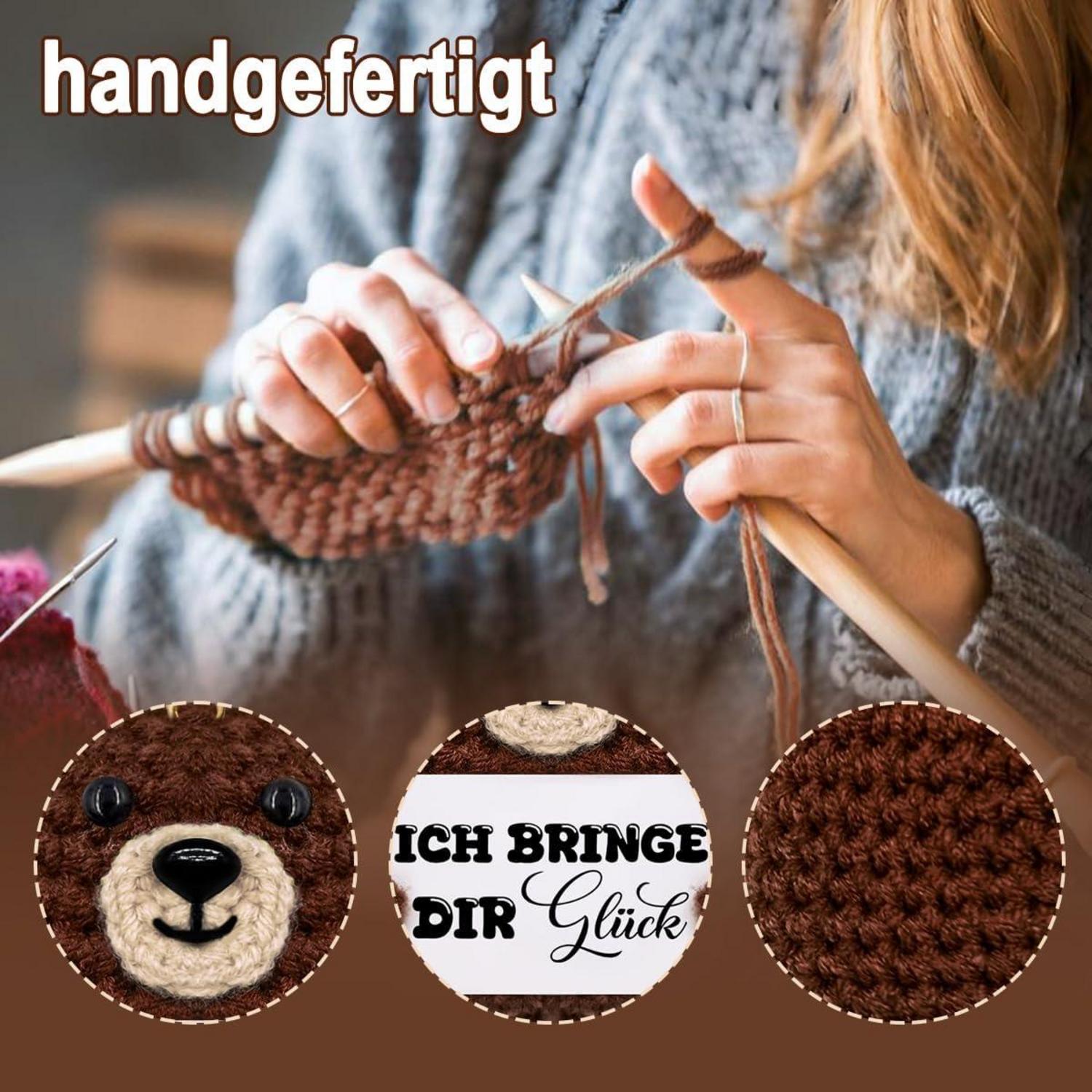 MQIAN Pocket Hug Glücklicher Bär Schlüsselanhänger Positives Denken