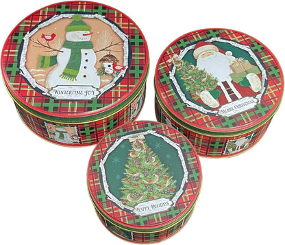 Weihnachtsdosen Set Keksdose Metall Weihnachten Deko Plätzchendosen