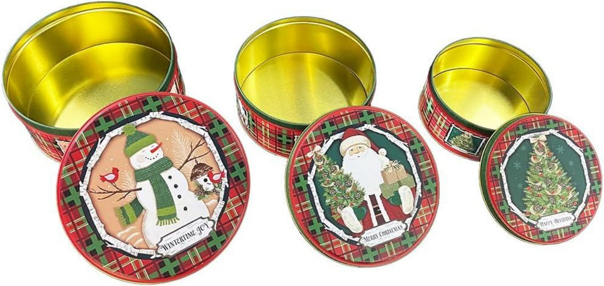 Weihnachtsdosen Set Keksdose Metall Blechdosen Plätzchendosen