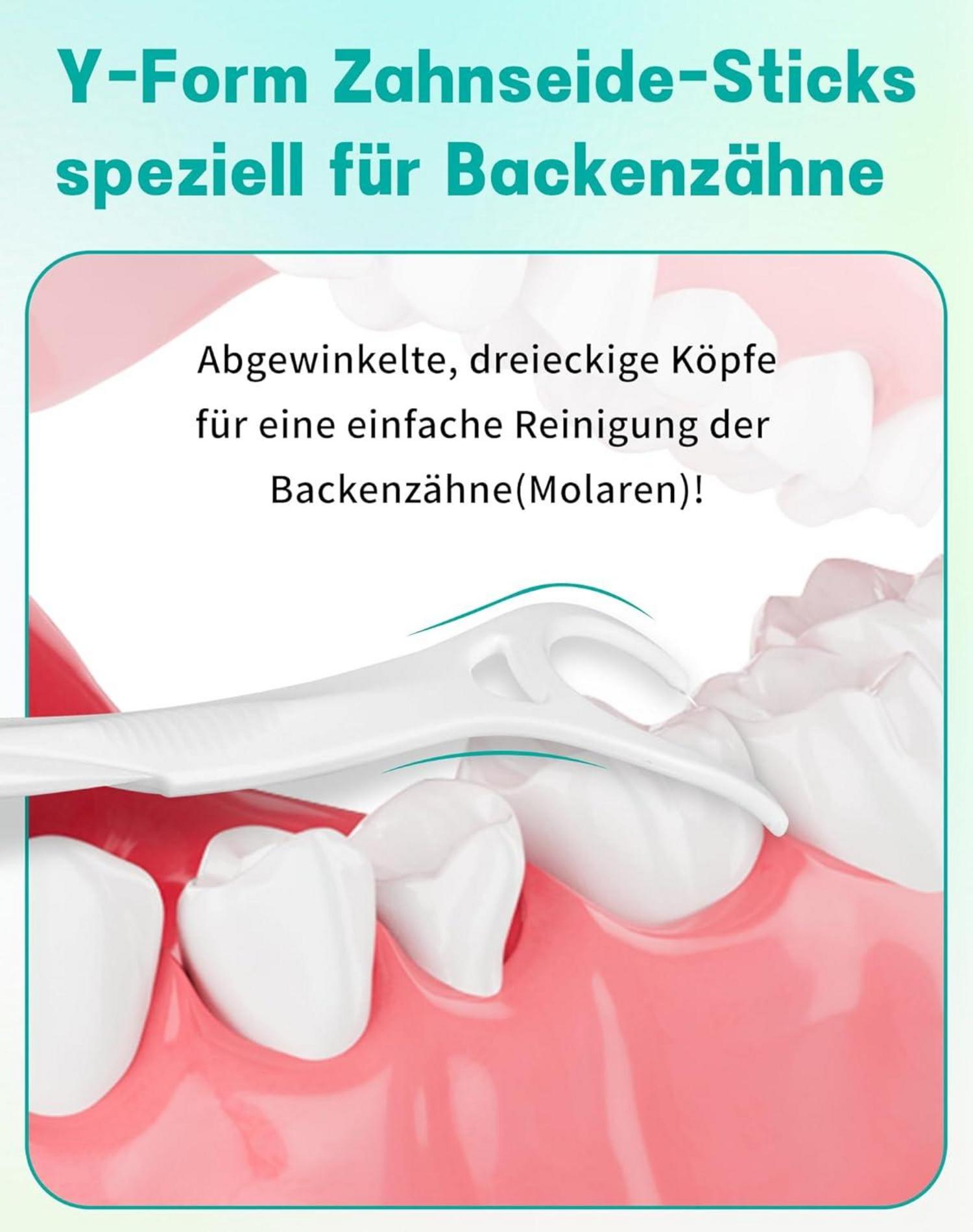 150 Stk. Zahnseide Sticks Y-Form für Backenzähne Dental