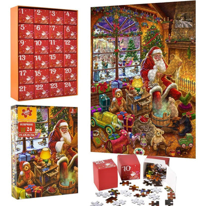 Adventskalender 2024 Weihnachtspuzzle 1008 Puzzlestücke 24