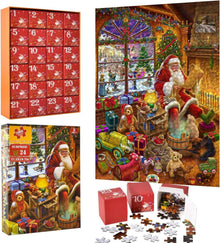 Adventskalender 2024 Weihnachtspuzzle für Kinder Erwachsene