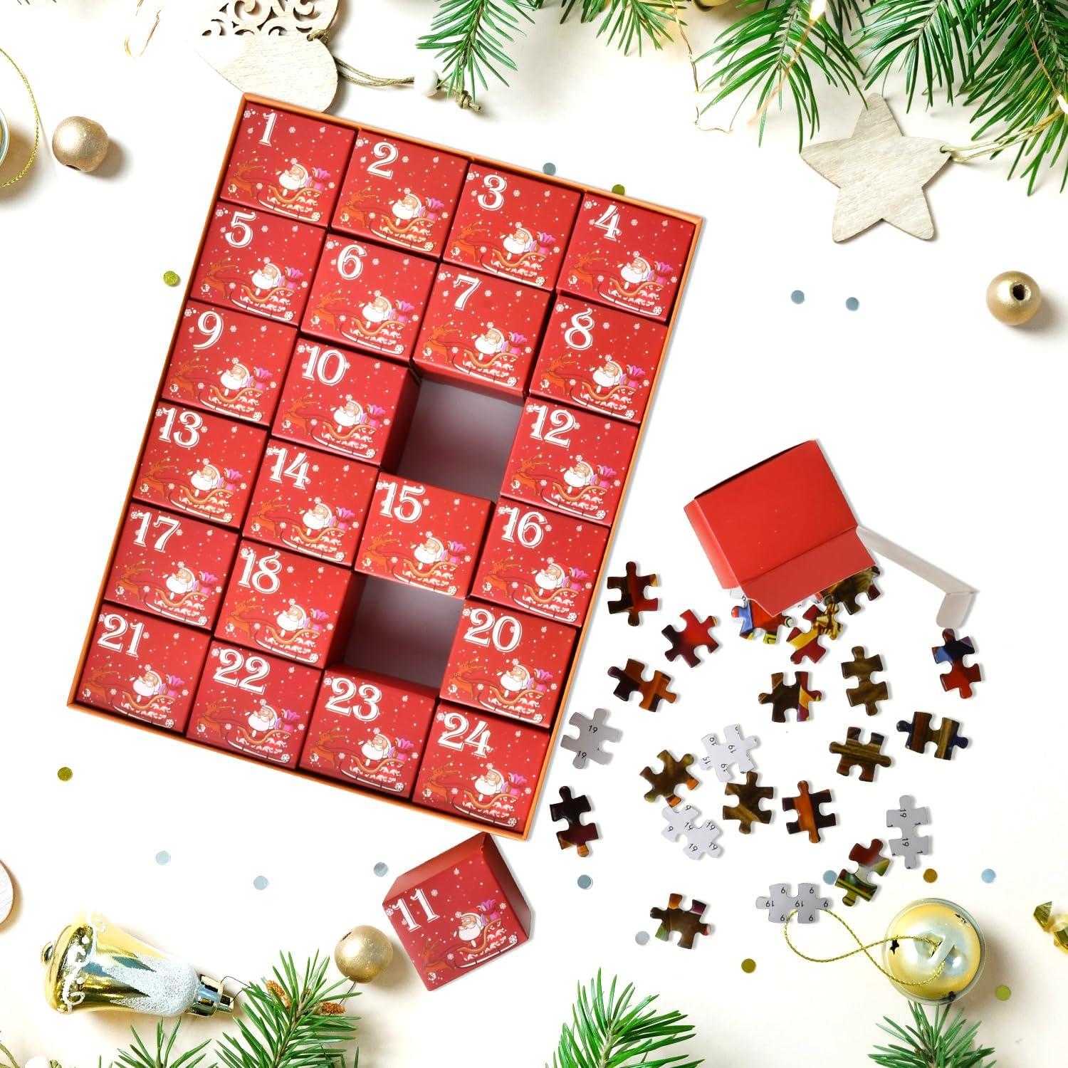 Adventskalender Weihnachtspuzzle 2024 Kinder Erwachsene 1008 Teile