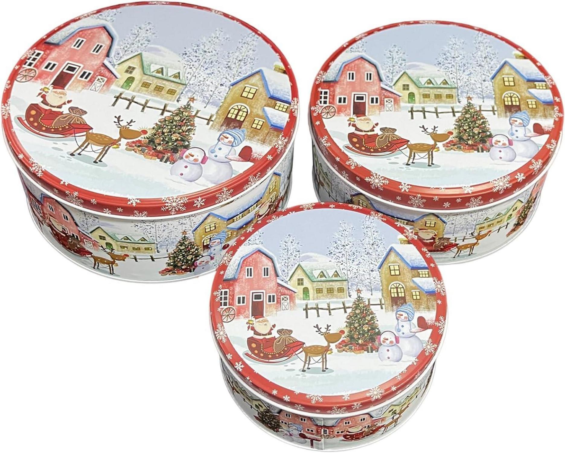 Weihnachtsdosen Metall Keksdose Nostalgische Deko 3er Set