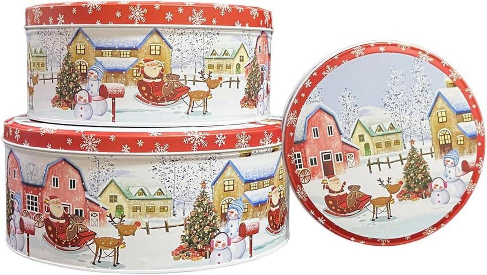 Weihnachtsdosen Metall Set Weihnachten Keksdose Plätzchen Blechdosen