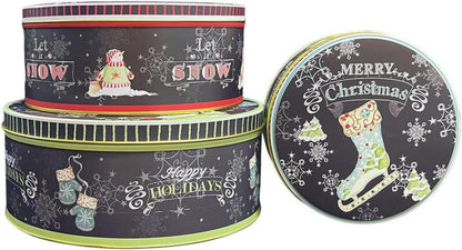 Weihnachtsdosen Set Keksdose Metall Plätzchen Blechdosen Festliche Deko
