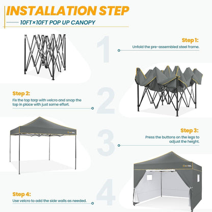 Faltpavillon 3x3 Wasserdicht Winterfest UV-Schutz Stabil
