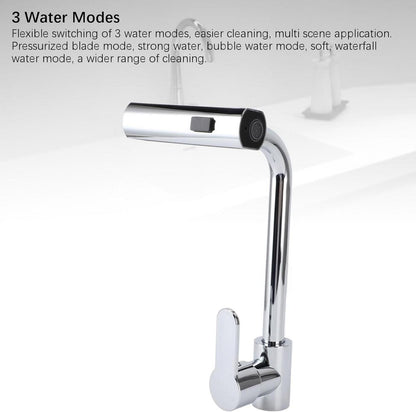 Wasserhahn Wasserfall Küchenarmatur Einhand Einhebelmischer 360 Grad SILVER