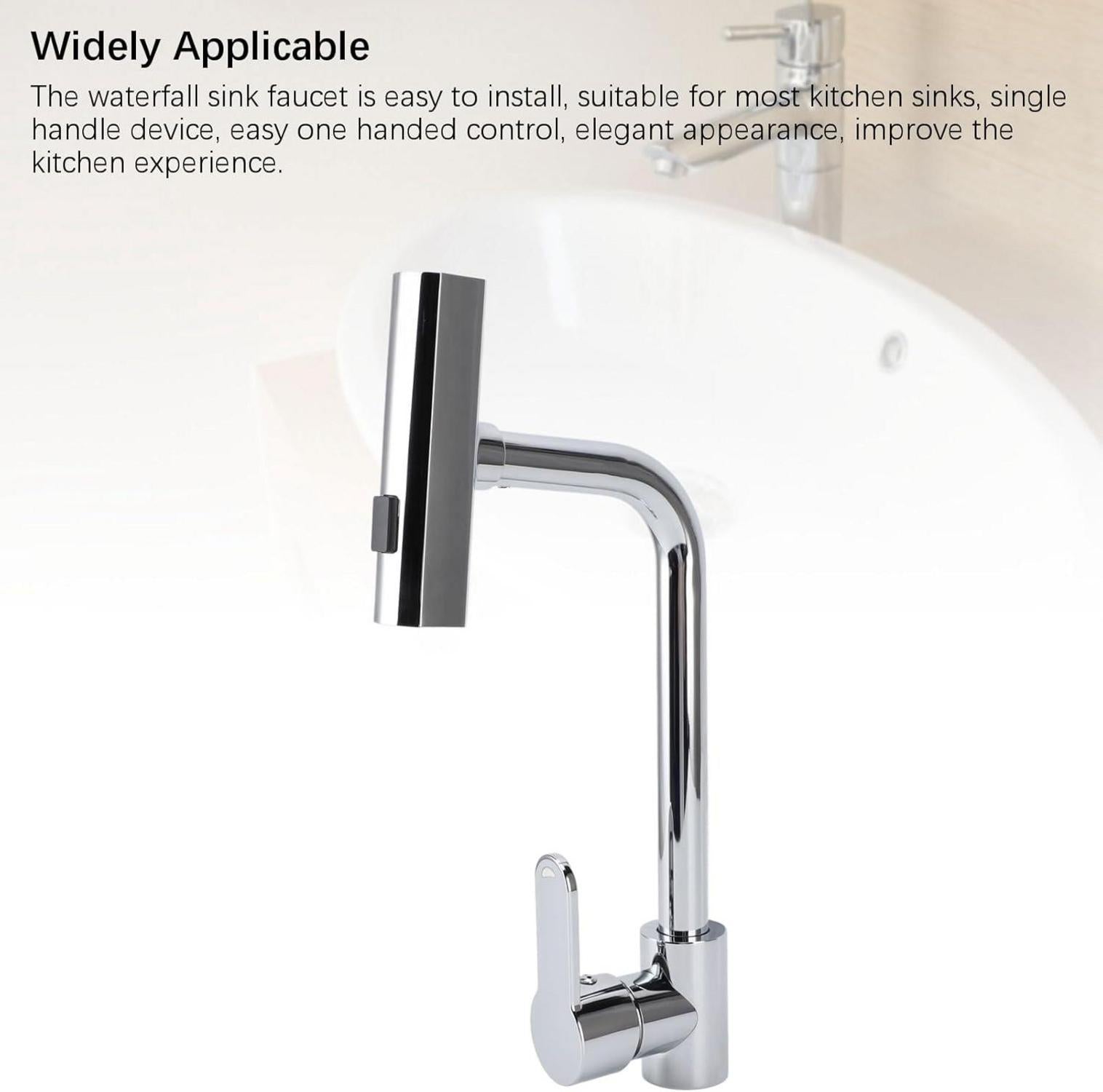 Wasserhahn Wasserfall 3 Wassermodi Küchenarmatur Einhand 360 Grad