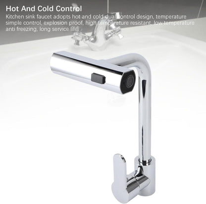 Wasserhahn Wasserfall Küchenarmatur Einhand Einhebelmischer 360 Grad SILVER