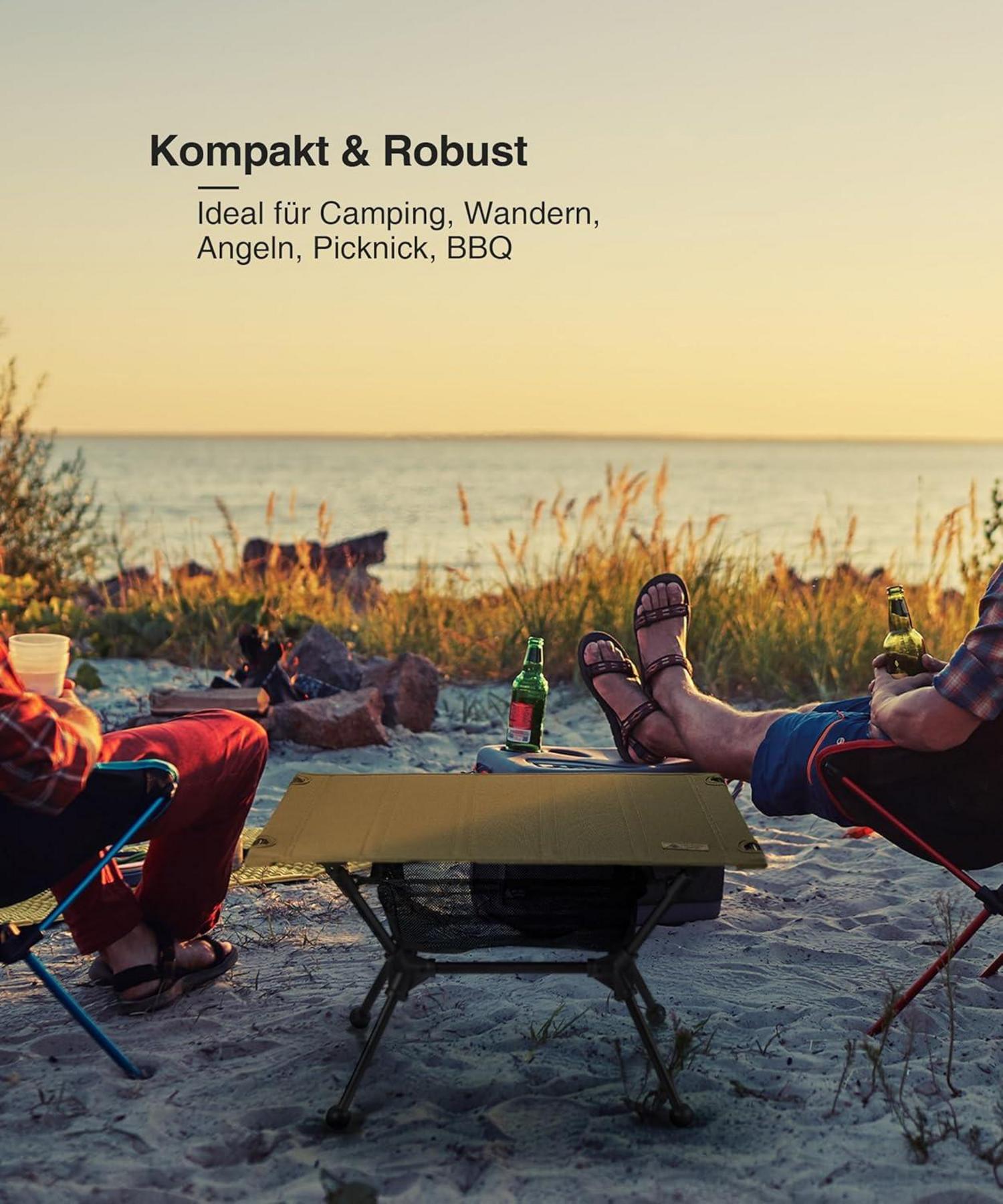 Faltbarer Campingtisch klappbar Tragetasche 60x40x37 cm