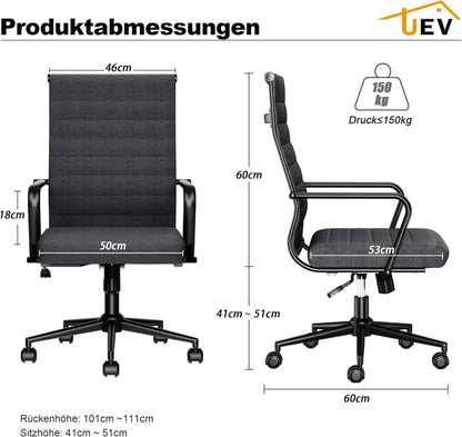 Bürostuhl Ergonomisch mit Wippfunktion bis 150