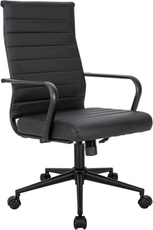 Bürostuhl Ergonomisch mit Wippfunktion bis 150 kg PU Leder Schwarz