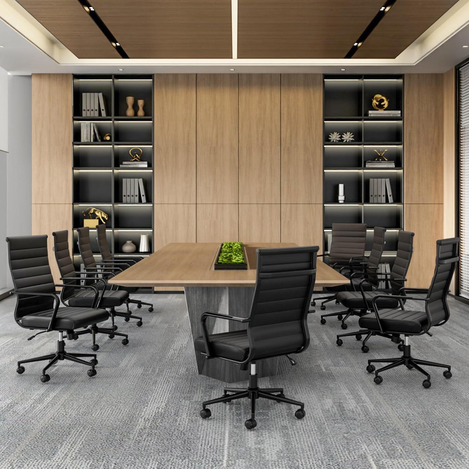 Bürostuhl Ergonomisch mit Wippfunktion bis 150 kg belastbar Schwarz