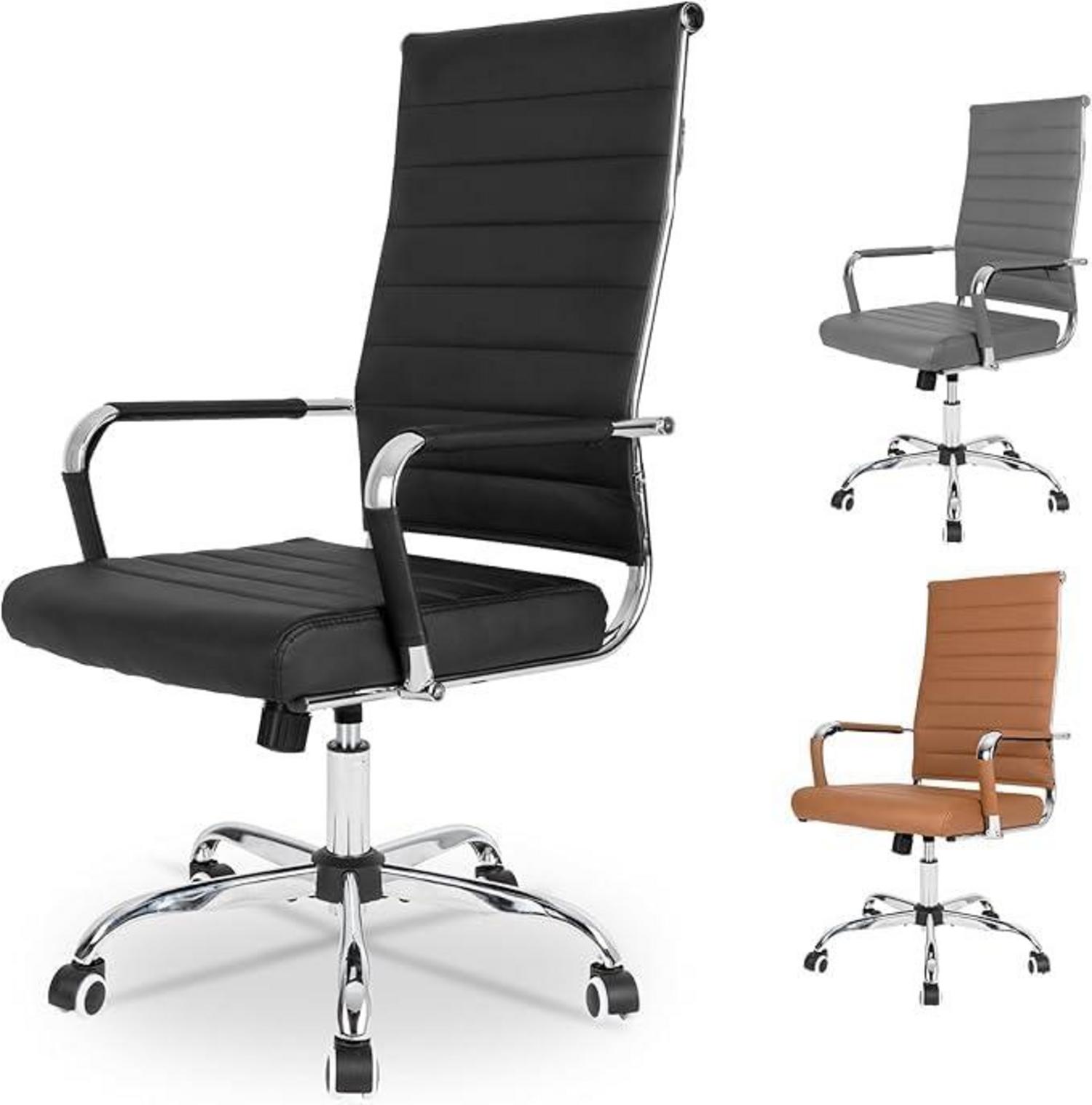 UEV Bürostuhl Ergonomisch Wippfunktion 150 kg belastbar Schwarz