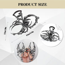 2er Set Metall Spinnen Haarklammer Silber, Gothic Punk Y2K