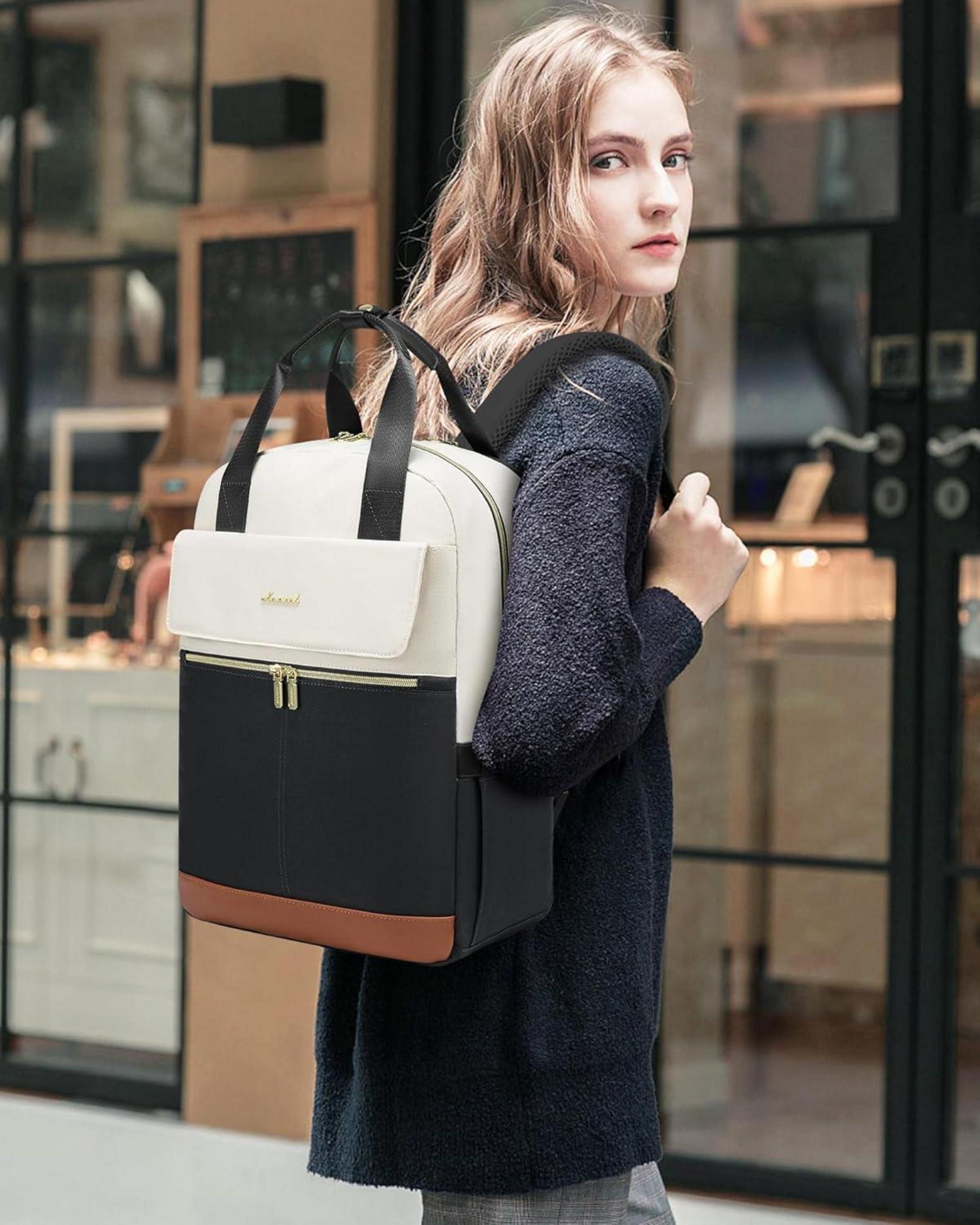 Eleganter Damen Laptop Rucksack 15,6 Zoll Wasserdicht mit