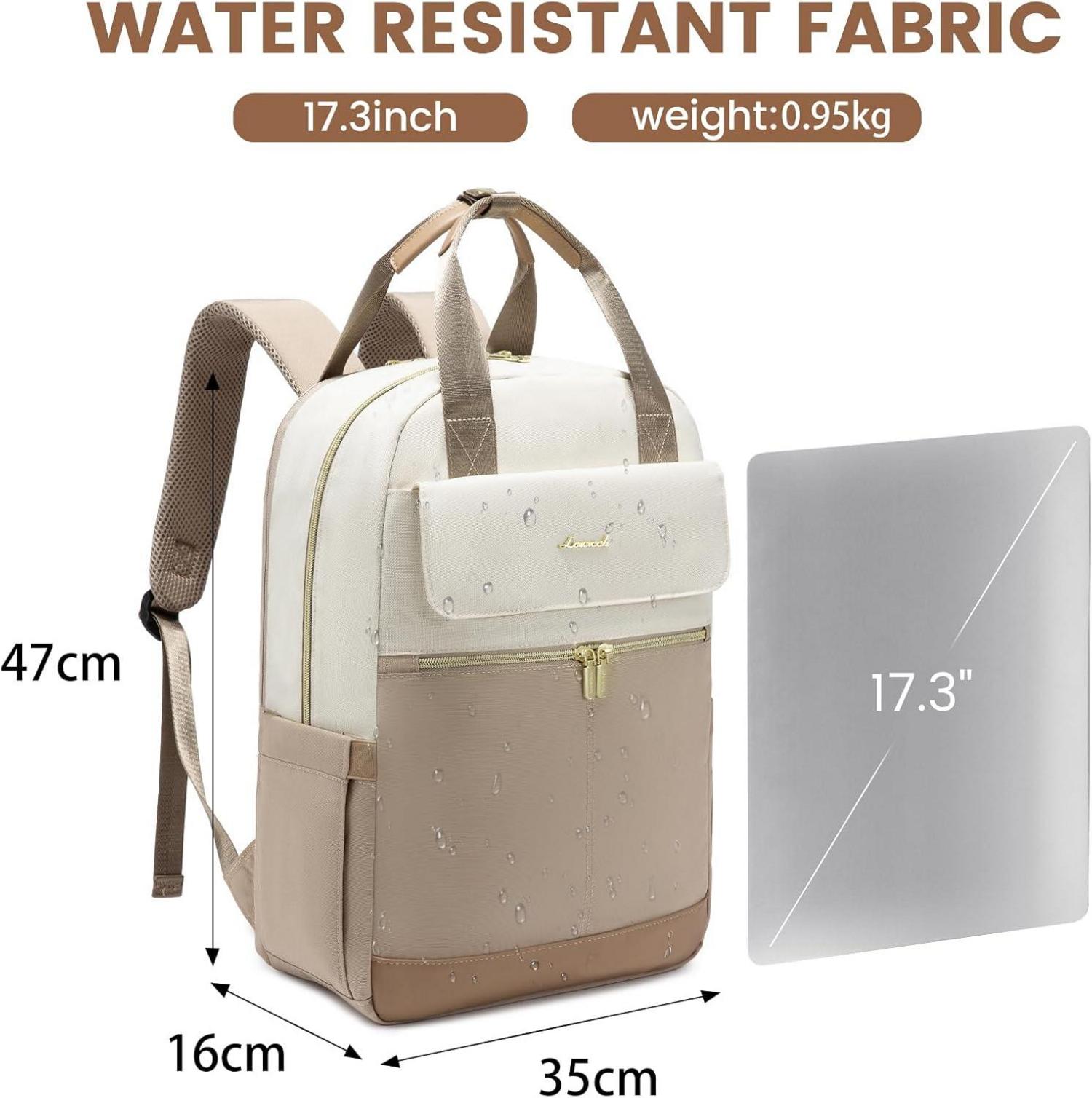 17 Zoll Laptop Rucksack Damen Elegant Wasserdicht Handgepäck Modern