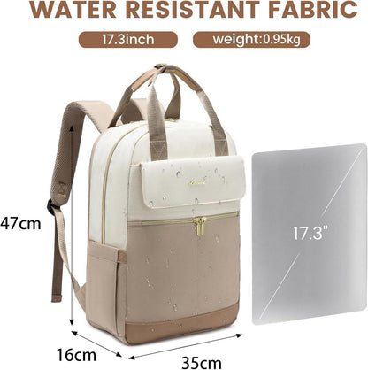 17 Zoll Laptop Rucksack Damen Elegant Wasserdicht Handgepäck Modern