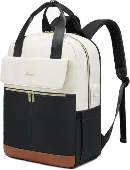 Großer Damen Rucksack mit Laptopfach und USB-Ladeanschluss