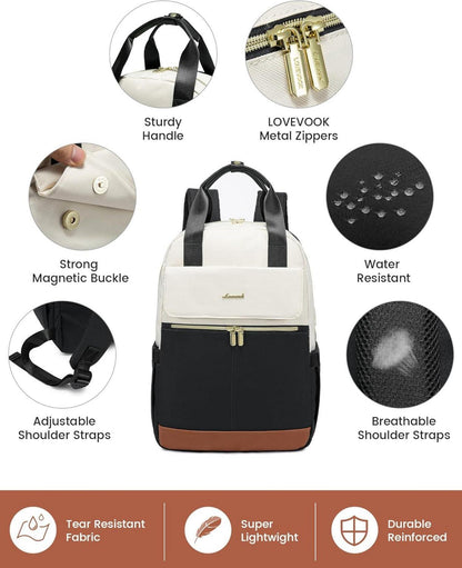 LOVEVOOK Damen Rucksack 17 Zoll Laptop Wasserdicht Reiserucksack