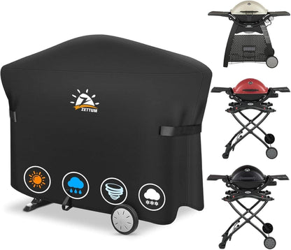 Grillabdeckung für Weber Q2000/3000 Serie, Heavy Duty&wasserdicht, PU