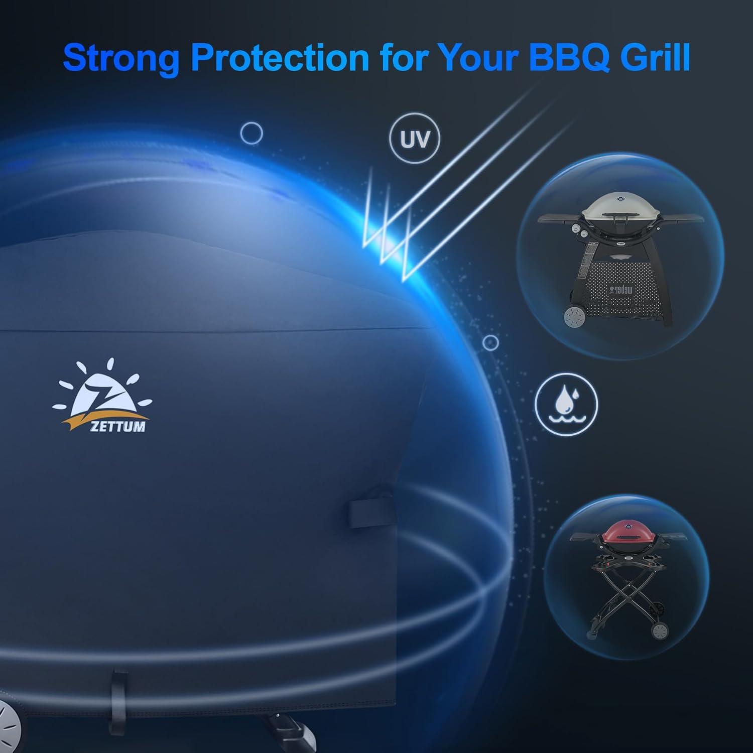 Grillabdeckung für Weber Q2000/3000 Serie Heavy Duty Wasserdicht 144x57x99cm