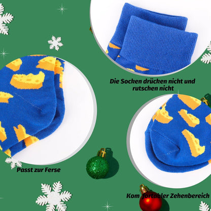 Jeasona Weihnachtskalender Kinder Socken 12 Paar 35-38 Mädchen Jungs 8-12 Jahre