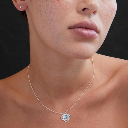Halskette Damen Silber 925 Kristall Anhänger Zirkonia Weiß Blau Lila