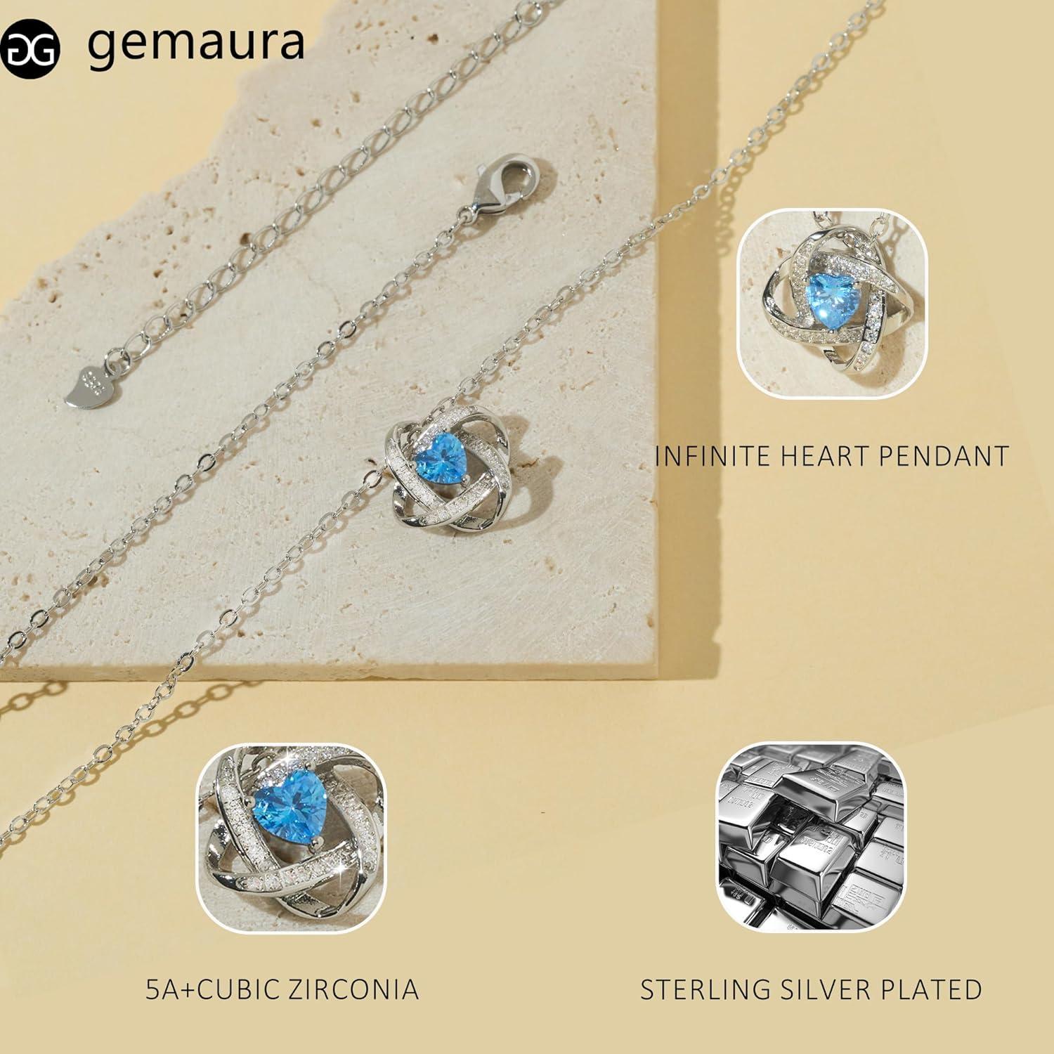 Halskette Damen Silber 925 Kristall Herz Anhänger Zirkonia Verstellbar Schmuck