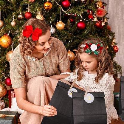 Adventskalender Set 24 Stück Schwarz DIY Bastelset