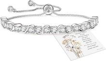 Verstellbares Schmuckarmband mit Zirkonia 925 Silber Damen 5MM